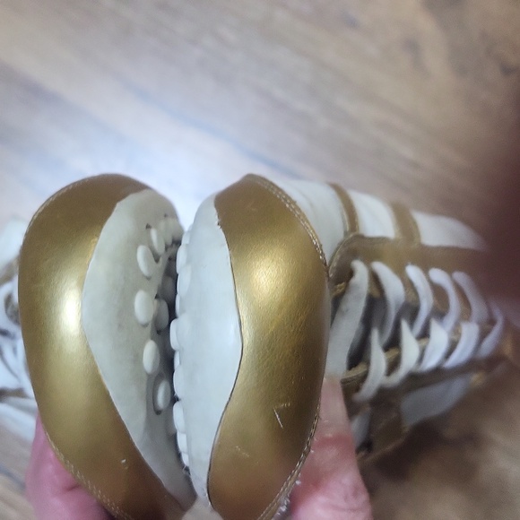BEBE SPORT white & gold Tennis Shoes - Picture 6 of 10